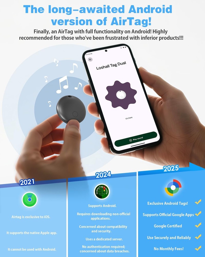 Air Tags for Android,Air Tags-4 Pack Android,2 Year Battery Life,Air Tracker ...