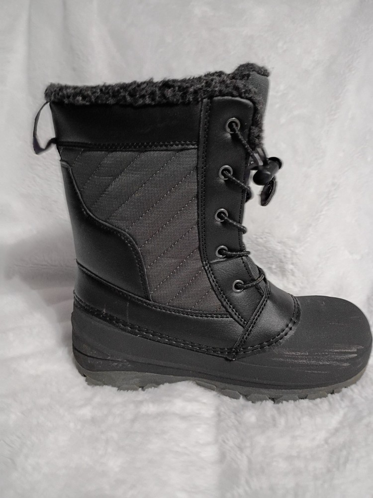 All Motion Boys Black Snow Boots Size 1