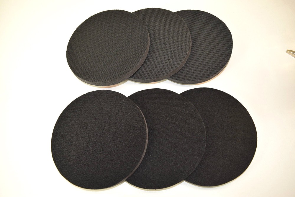 6pk 6'' Hook & Loop Interface Finish Sanding Pad