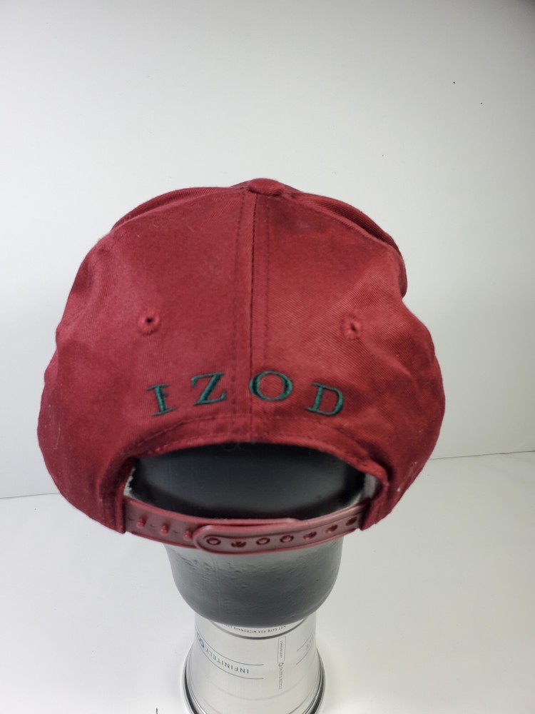Vintage Izod Golf Hat Embroidered Wine Red