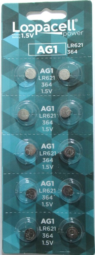 40 x AG1 Alkaline Button Cell LOOPACELL Watch Batteries