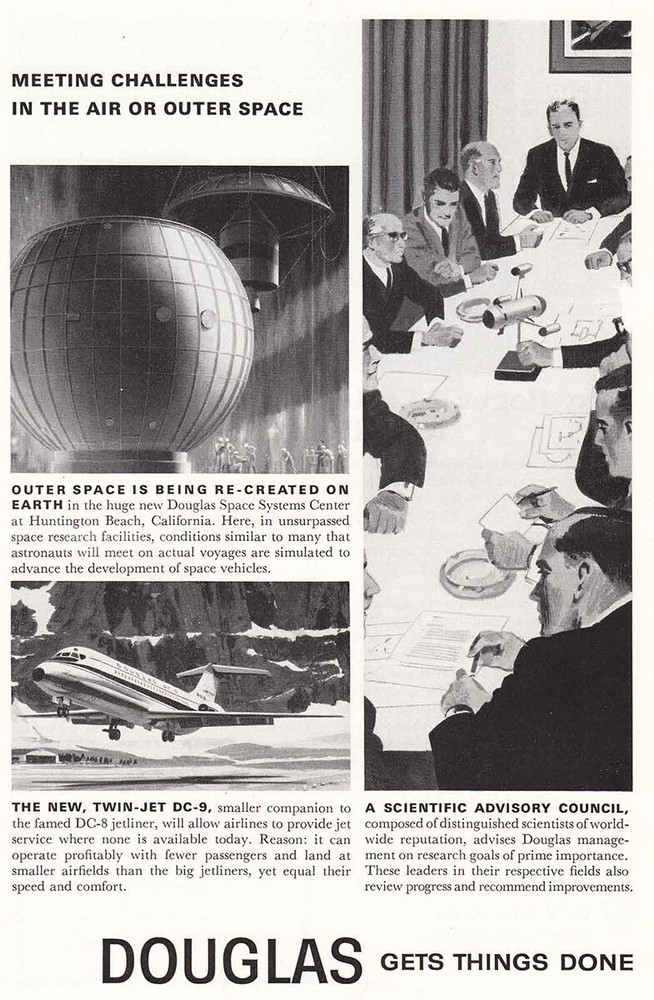 1964 Douglas: Air or Outer Space Vintage Print Ad