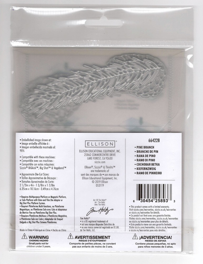 Tim Holtz Thinlits - Pine Branch Cutting Dies