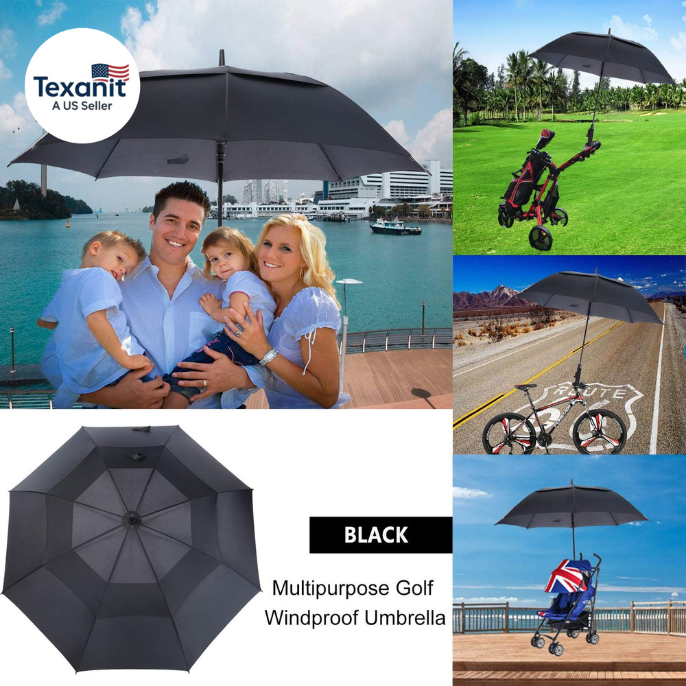 Extra Large Golf Umbrella, 54/62/68/72 Inch Automatic Open, Oversize Double Cano