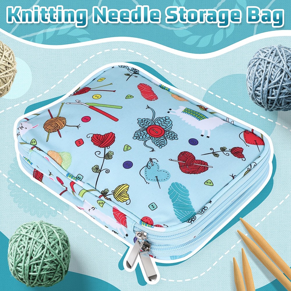 Empty Knitting Needles Case Travel Storage Organizer Storage Bag for9482