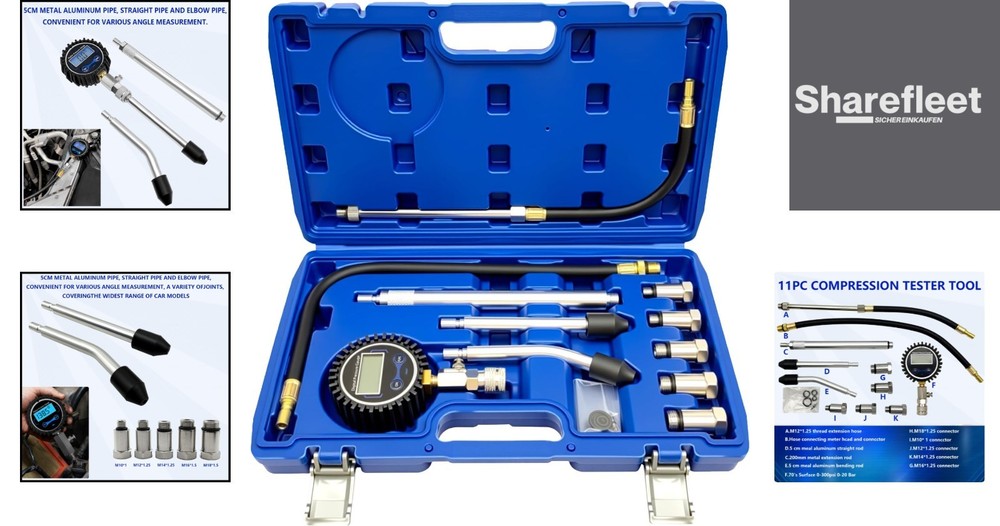 Digital Compression Tester 250 PSI - Precise Gauge for Gasoline Engines