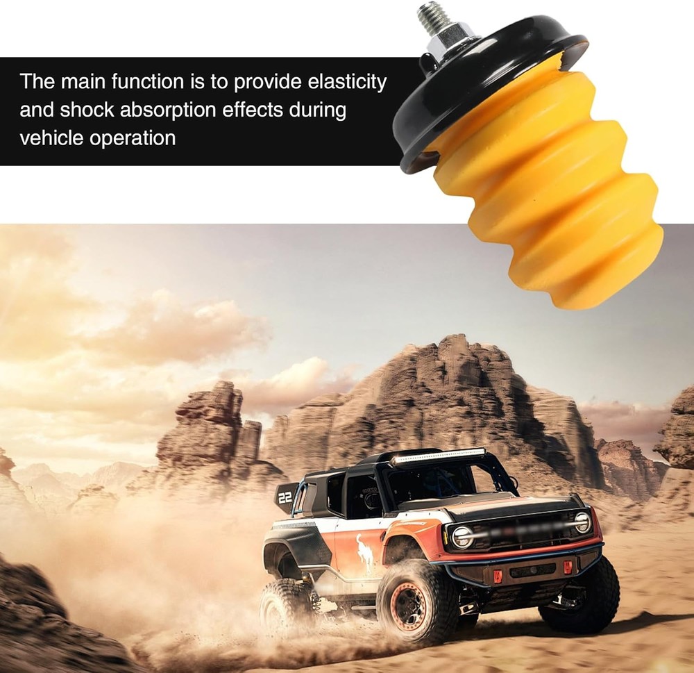 2 PCS Car Rear Axle Bumper, Buffer Replacement Rubber Block with Nut, OEM Modifi