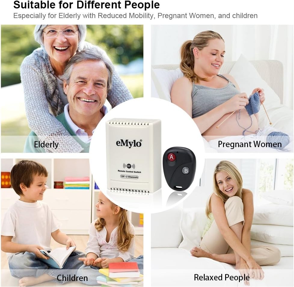 High-Sensitivity 2CH Wireless Relay Remote Control - Flexible Configuration