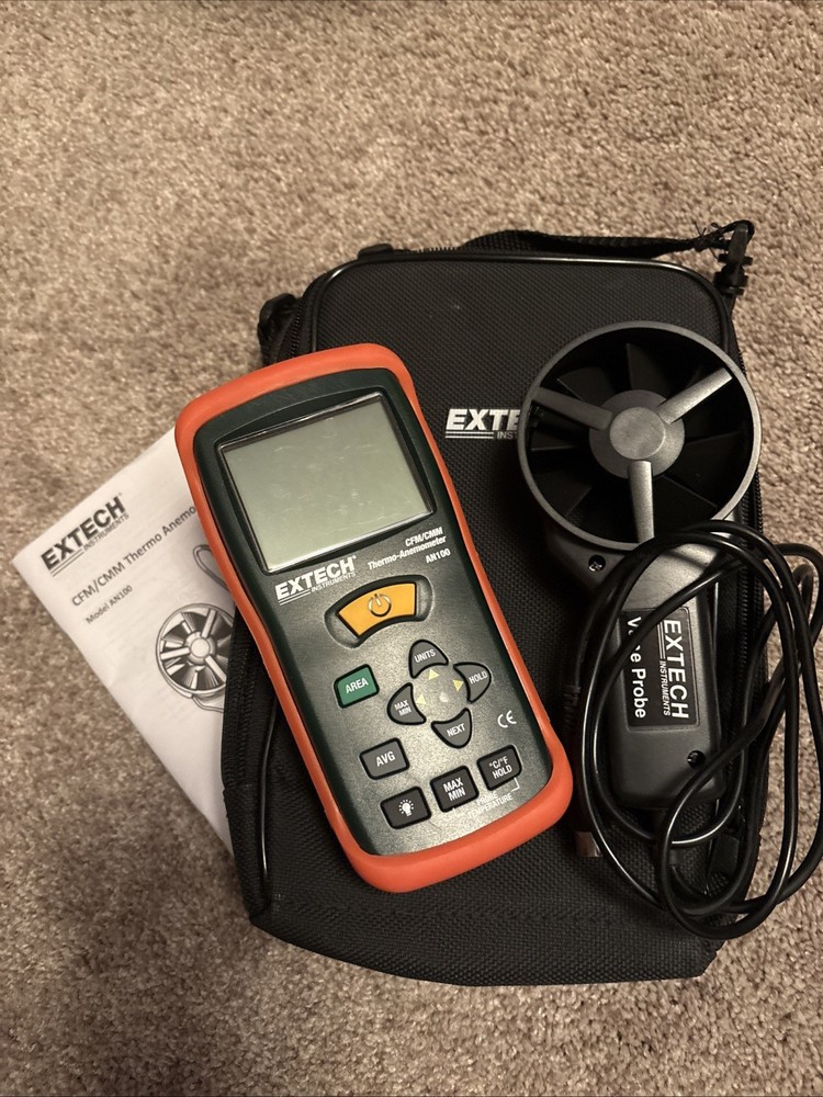EXTECH Instruments Thermo-Anemometer With Vane Probe Model AN100