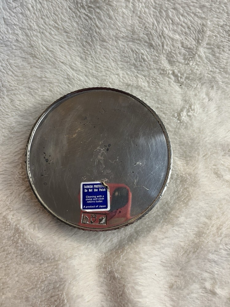 Vintage Ornate Silver Embossed Wine Coaster