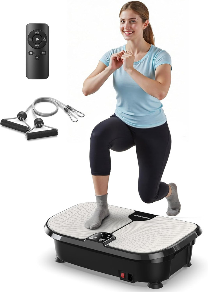 FEIERDUN Vibration Plate Exercise Machine, 400 LBS Capacity Vibration Plate for