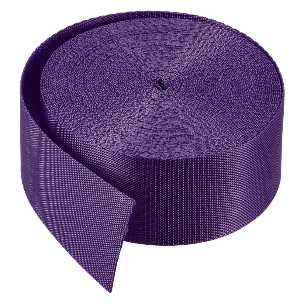 Flat Nylon Webbing Strap 1.5 Inch 10 Yards Dark Purple for Backpack