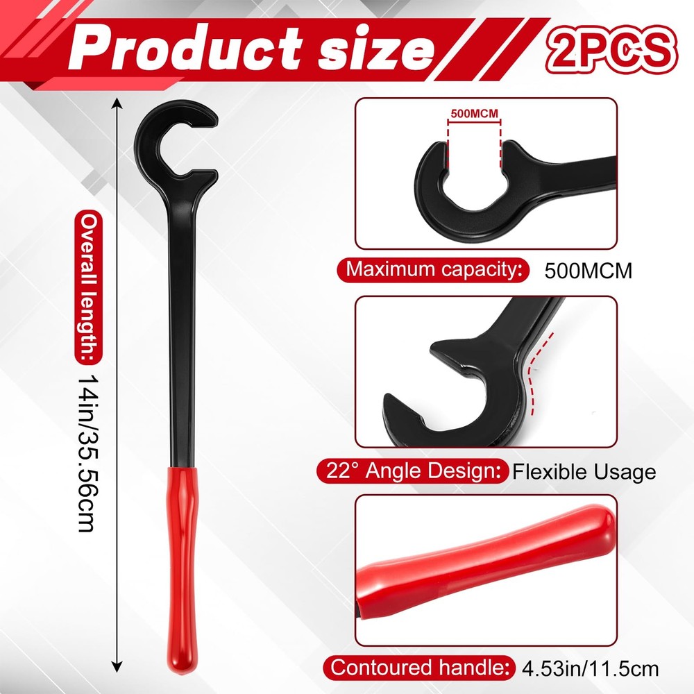 2 Pack Cable Bender Wire Bending Tool Electrical (500 Mcm,14 Inch)
