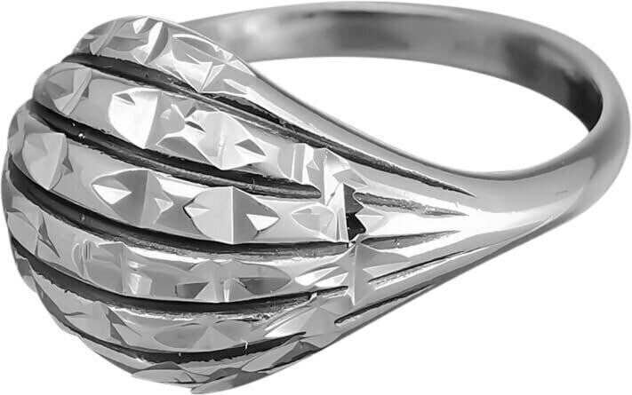 Size 7.75 - Diamond Cut Dome Ring