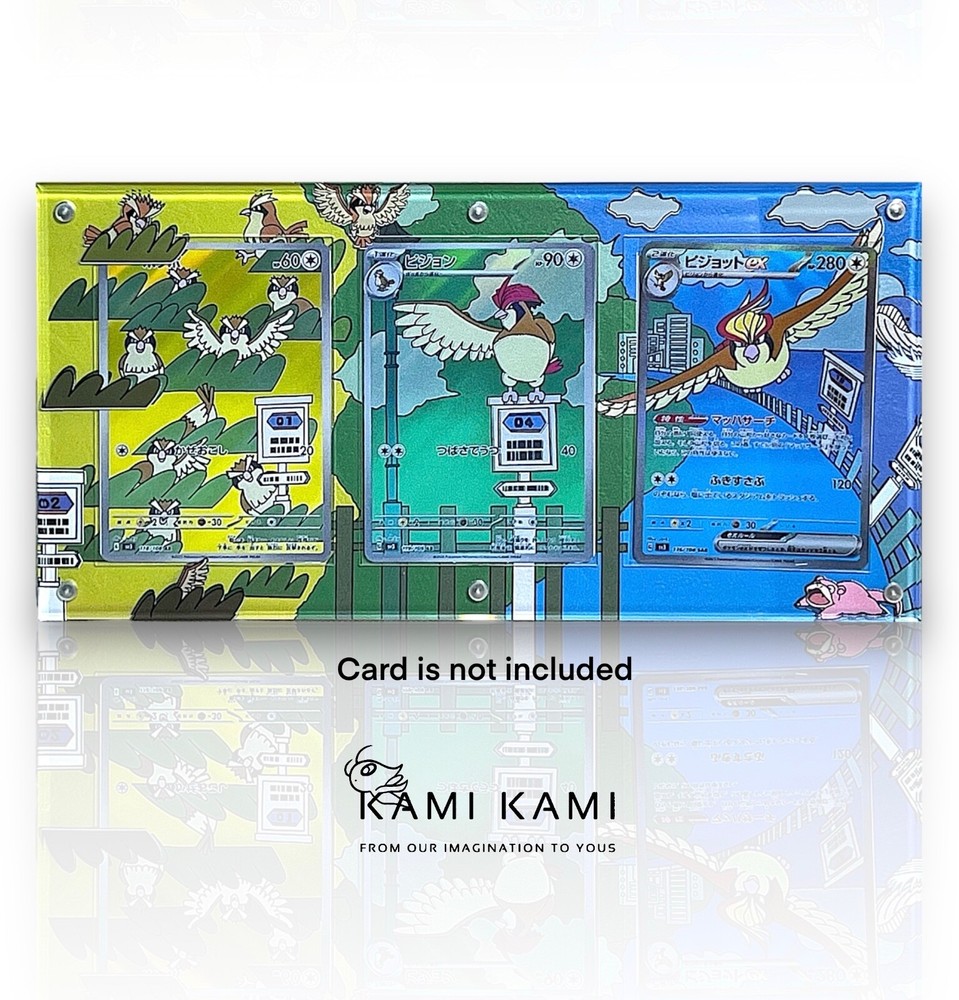 Pidgey AR Pidgeotto AR Pidgeot SAR Evolution Set Custom Card Display case