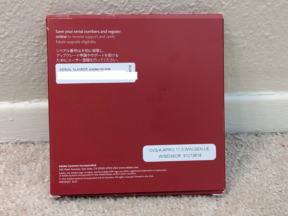 Adobe Acrobat XI 11 Pro Full Windows Licensed for 2 PC=RETAIL PERMANENT VERSION=