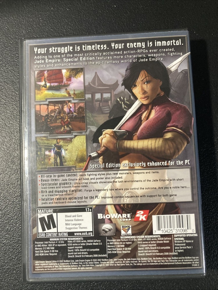 Jade Empire: Special Edition (PC, DVD-ROM, 2007)