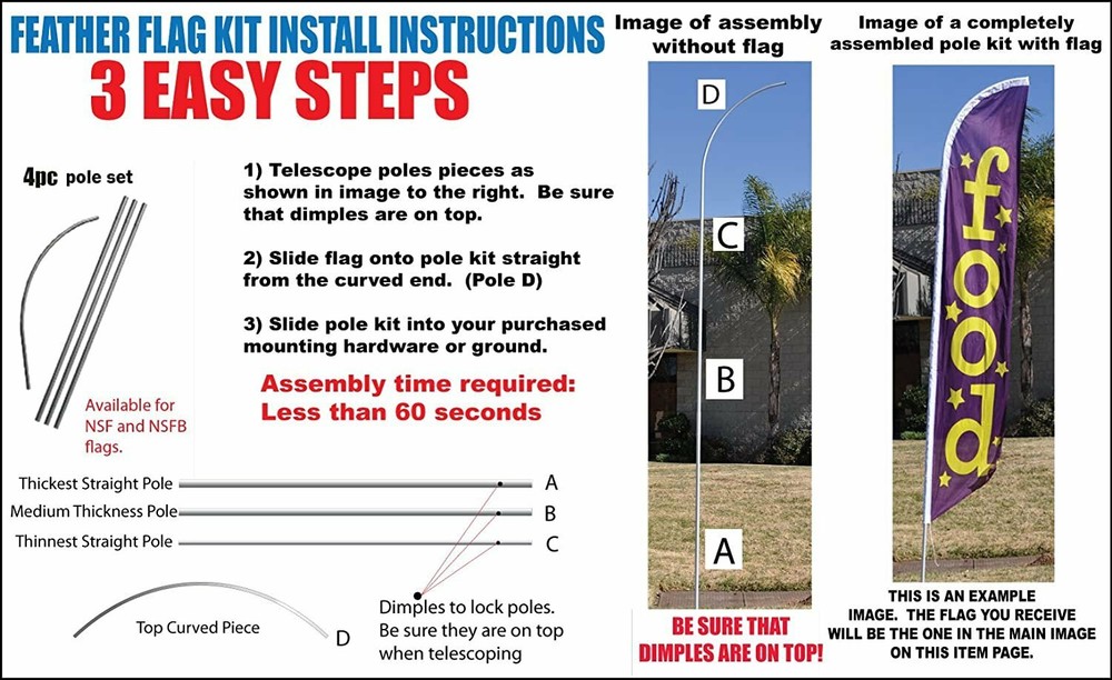 15ft Apartment Available Feather Banner Swooper Flag Set - INCLUDES 4pc POLE...