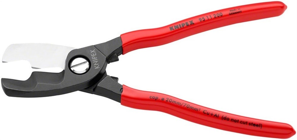Knipex Cable Shears with Twin Cutting Edge - 8"