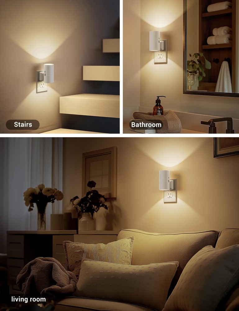 Night Lights Plug into Wall, Dimmable Night Light Plug in, Modern Night Light...