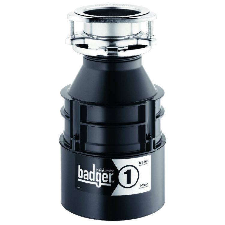 Insinkerator Badger1 13 HP Garbage Disposal Less Cord;