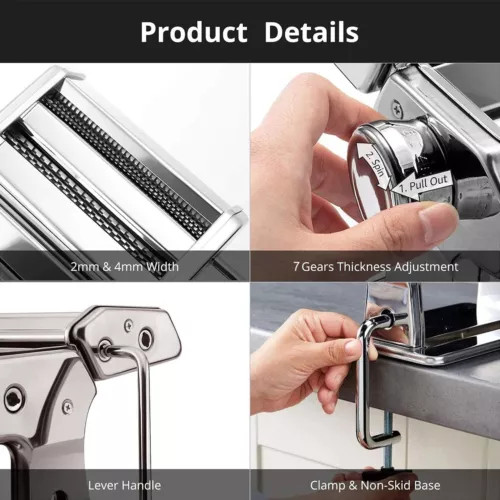 Stainless Fresh Pasta Maker Roller Machine for Spaghetti Noodle Kitchen Tool