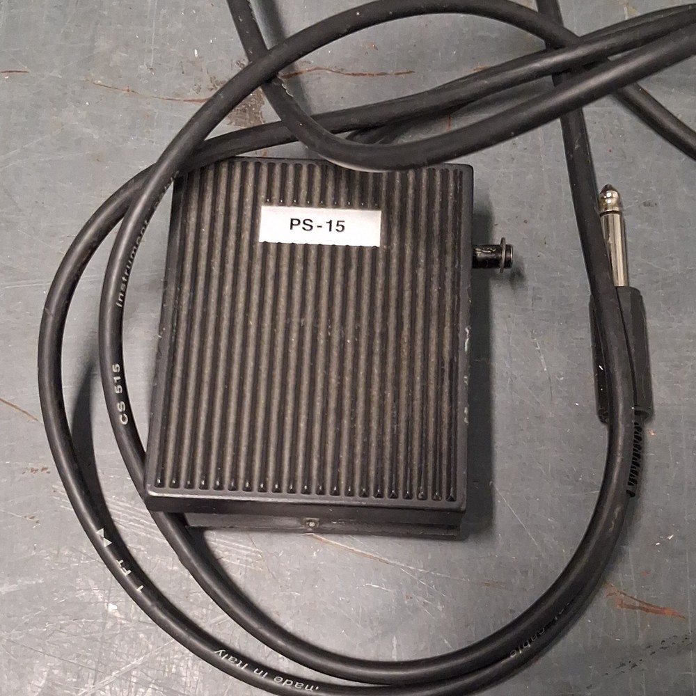 PS-15 Sustain/Damper Pedal for Electronic Keyboard, Black Plastic Footswitch