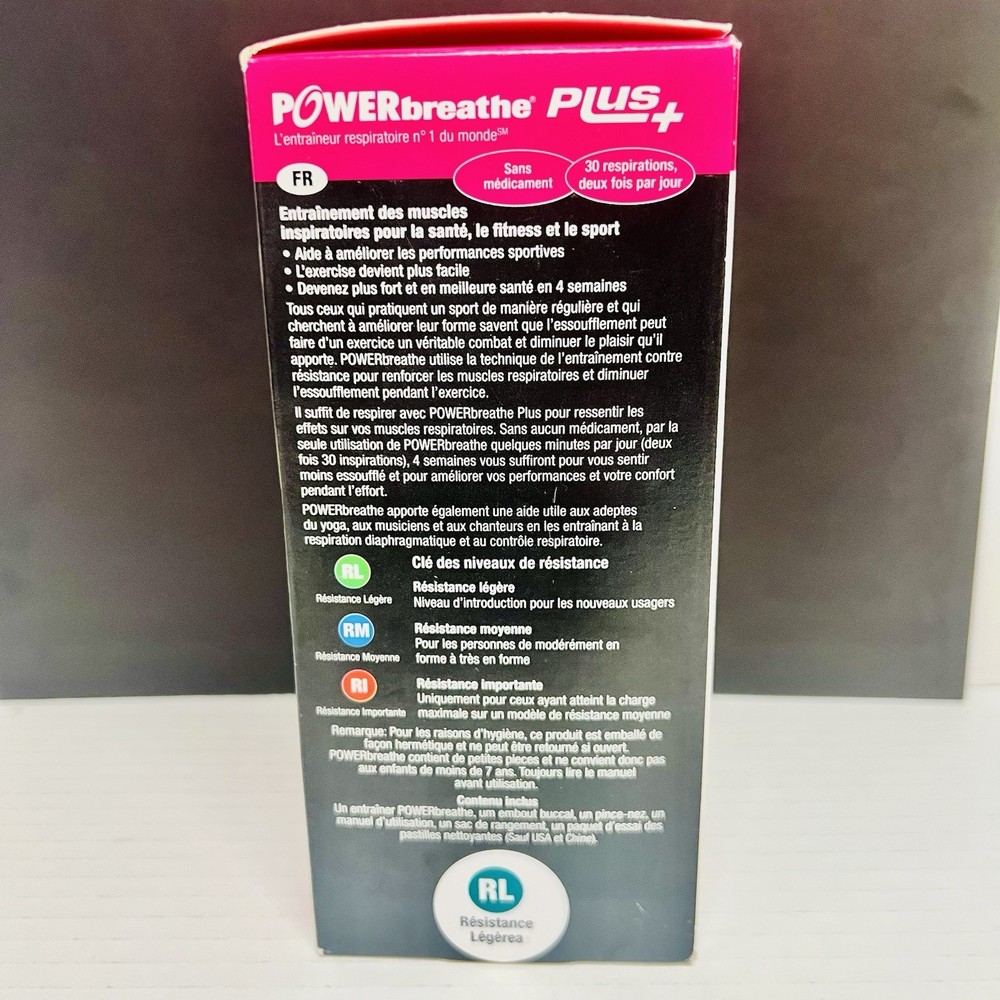 POWERbreathe Plus + Light Resistance Pink Model Trainer