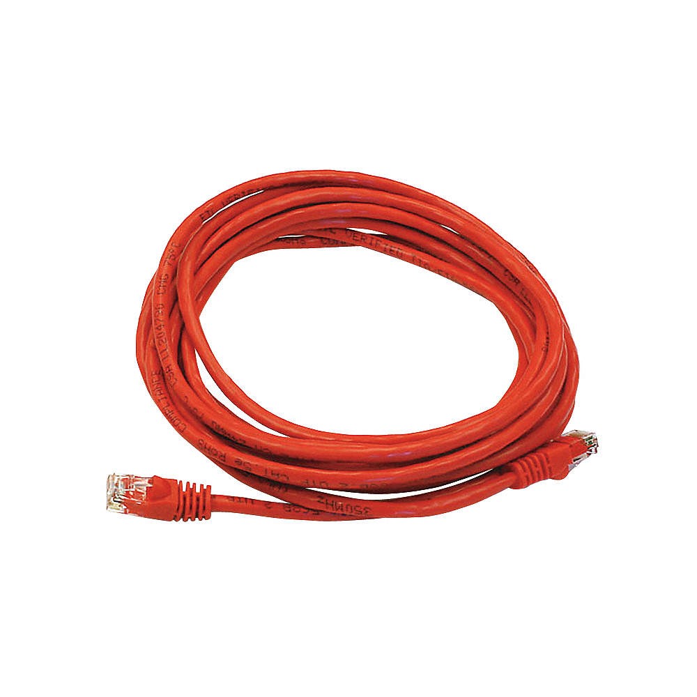 MONOPRICE 2147 Patch Cord,Cat 5e,Booted,Red,14 ft. 5VZA3