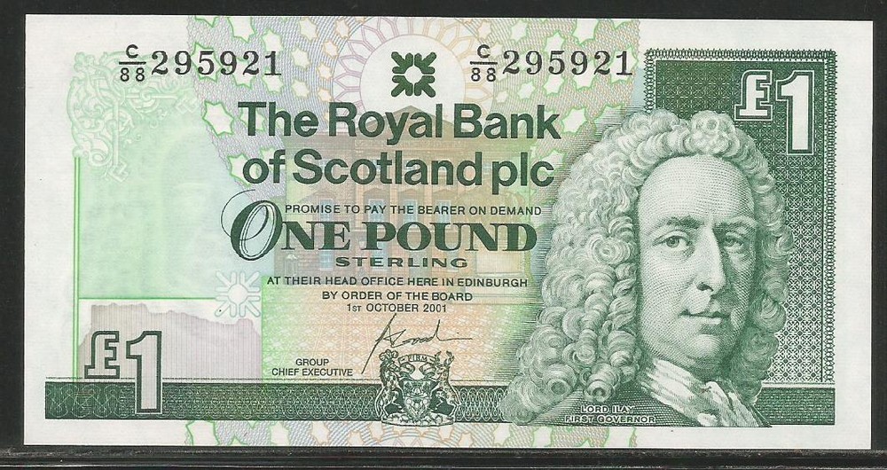 Scotland P-351e 1 Pound 2001 Unc