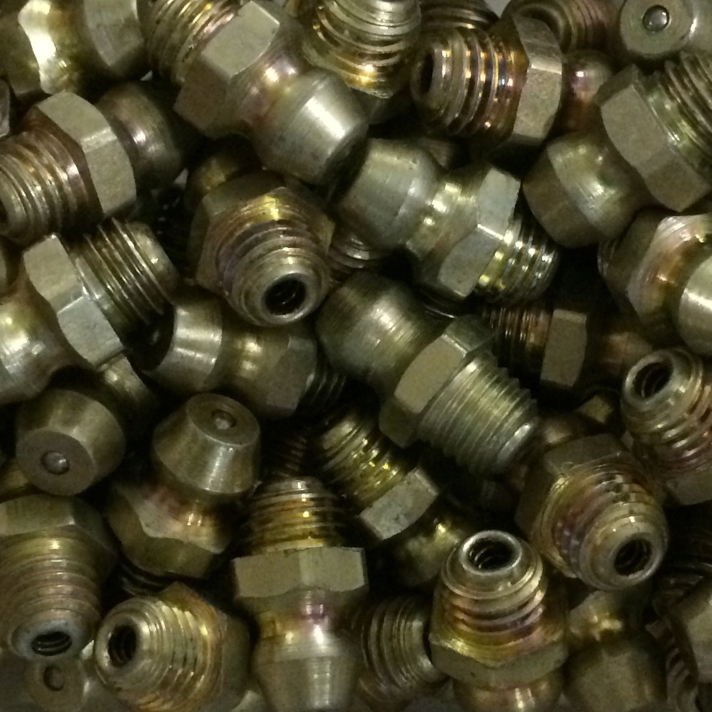 Grease Fitting, Straight, Greasing Nut, Greasing Nipple Pack of 25 PC.