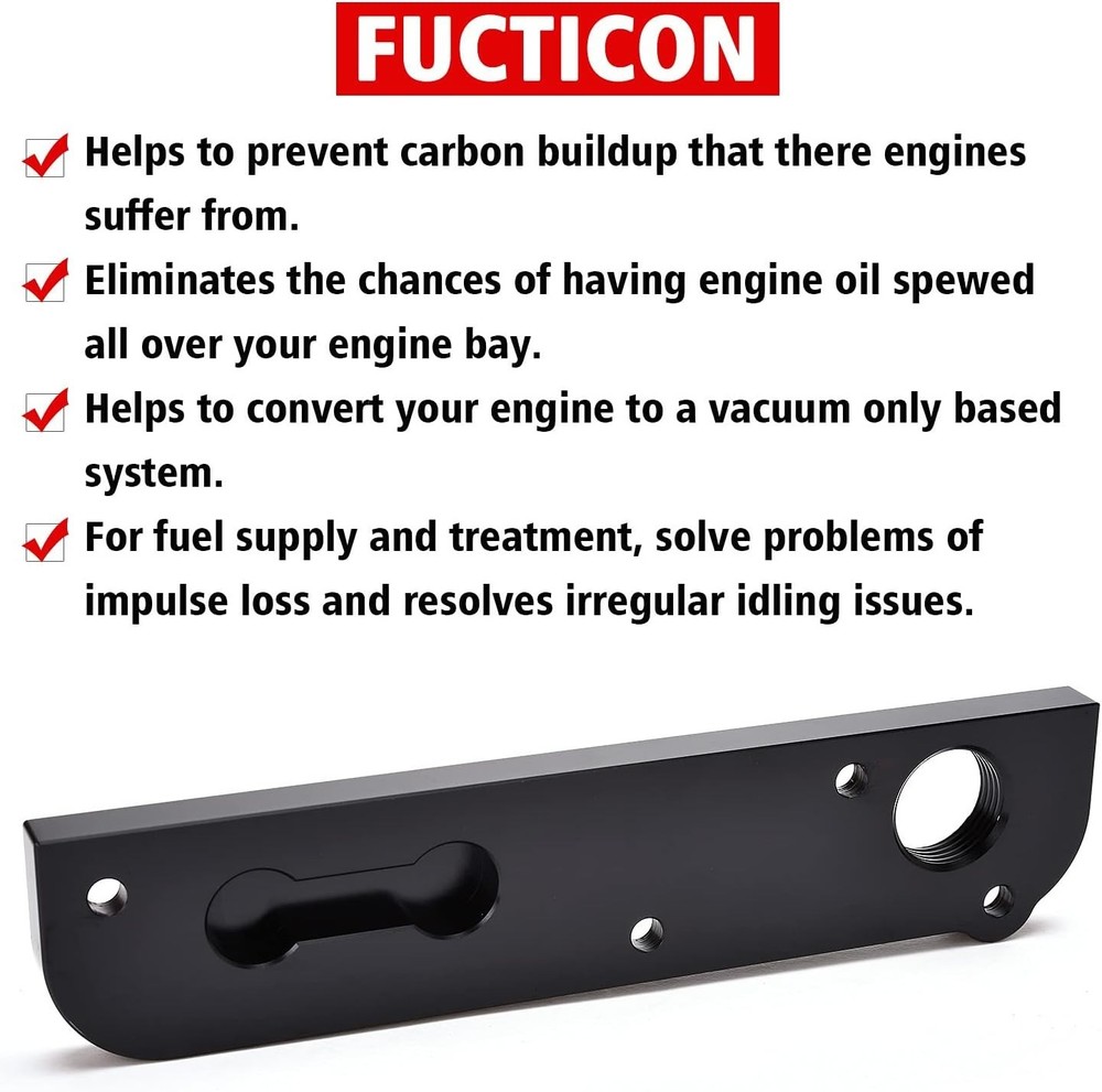 PCV Adapter FSI Torque Solution Billet with Boost Cap Kit Compatible with VW/...