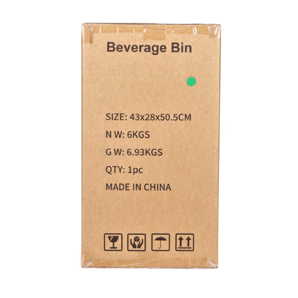 Green Drink Dump Bin w/ Wheels – Dual Compartment Liquid & Trash Disposal