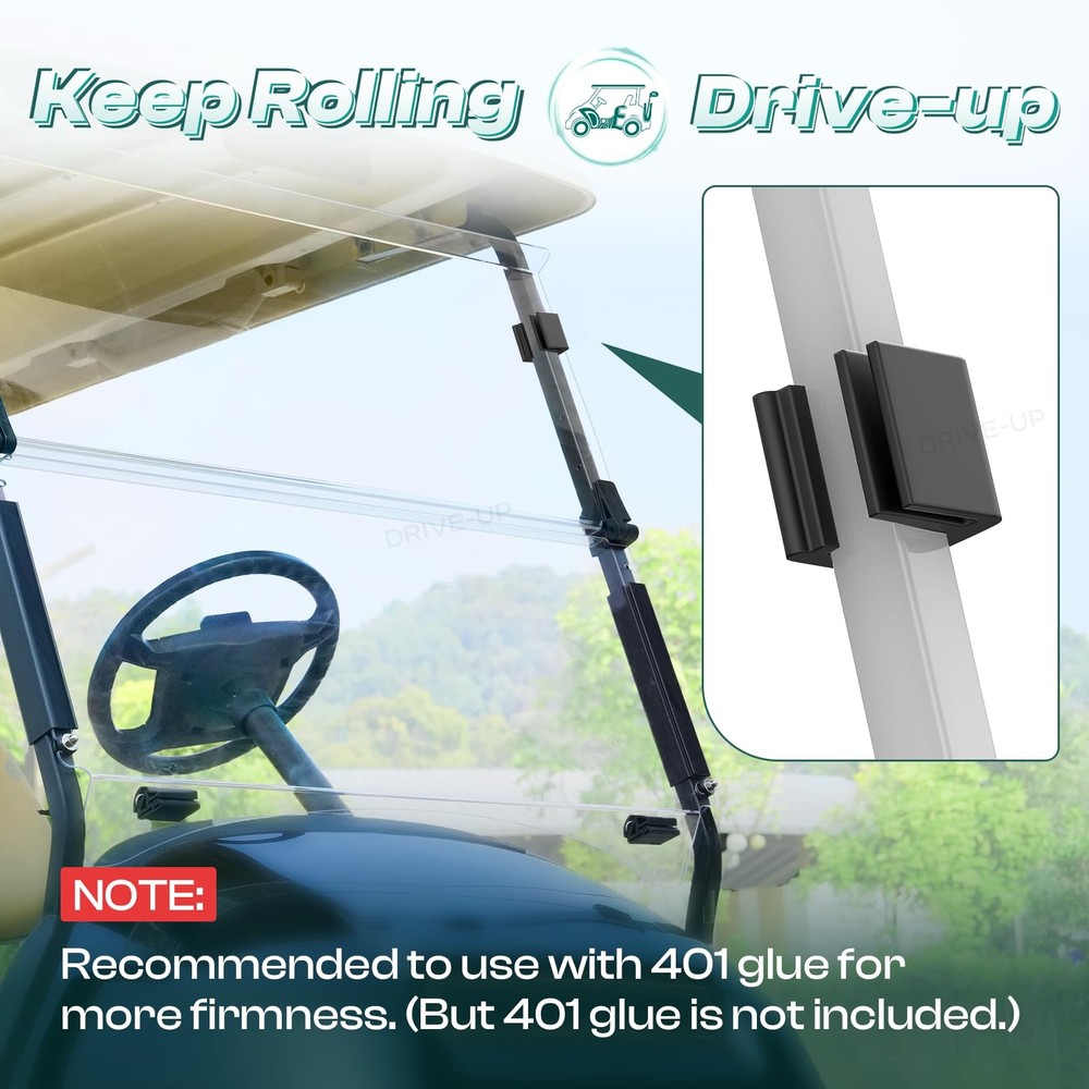 Universal Golf Cart Windshield Retaining One Size, Clips