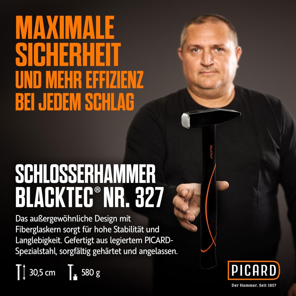 Framing Hammer BlackTec FS No. 327 400g | Ergonomic 3 Component Handle |...