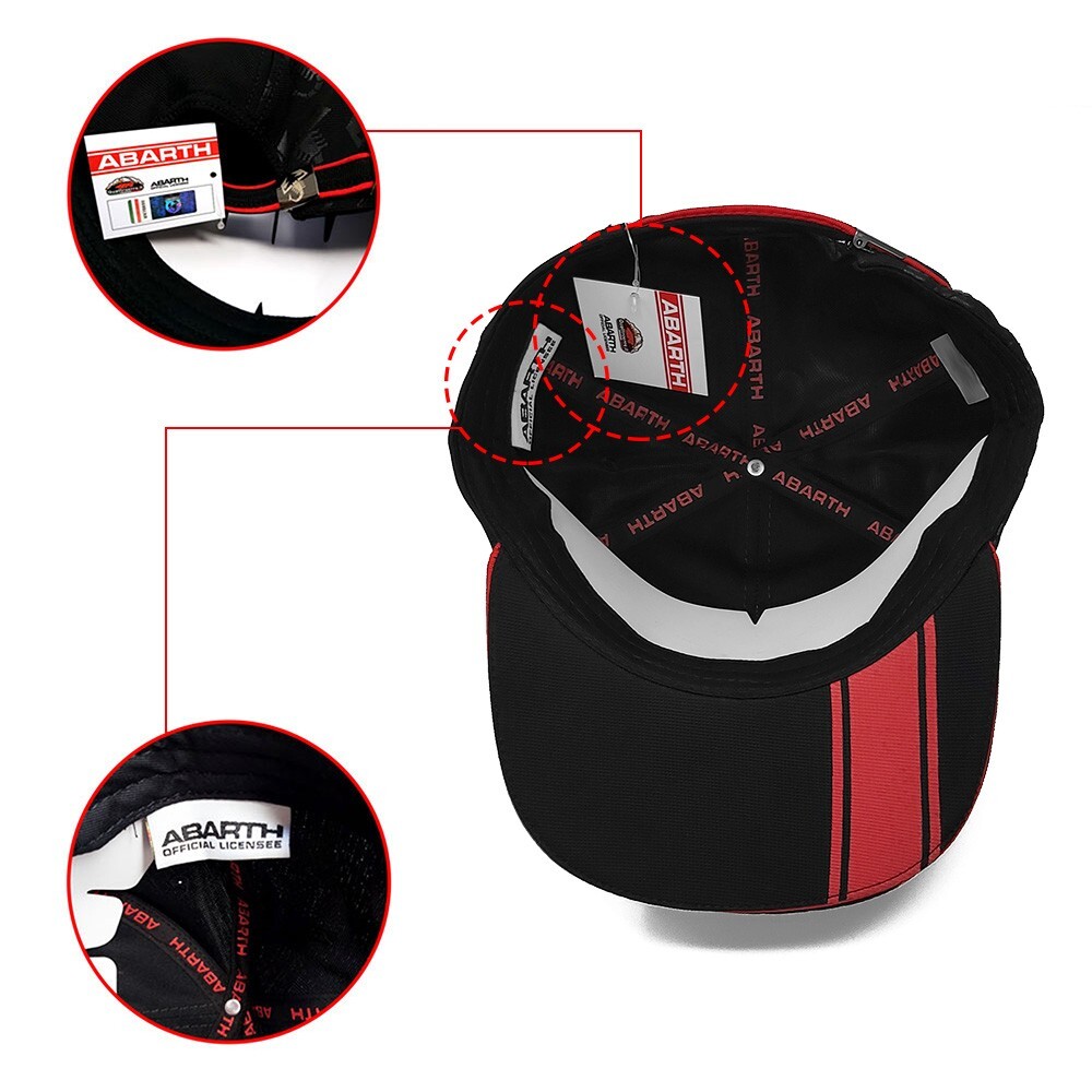 Abarth Hat Black Flat Visor