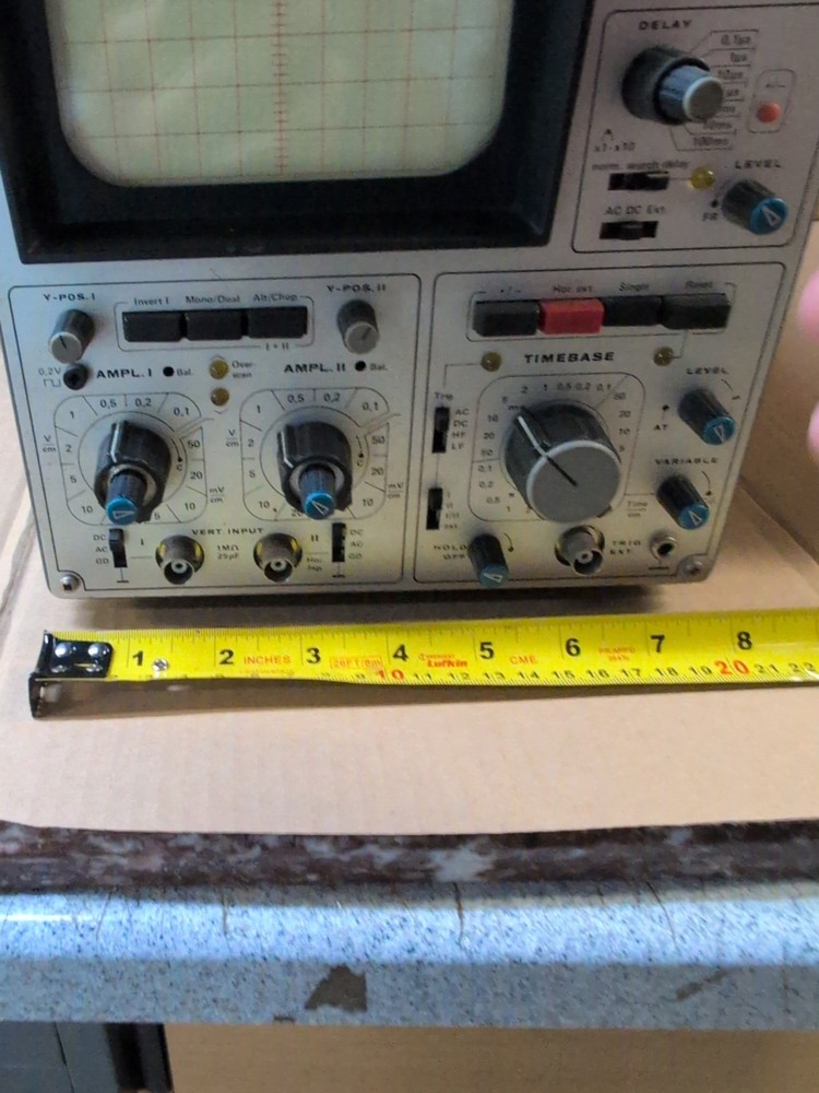 Vintage Oscilloscope, HAMEG, HM 512, Powers on - Not fully tested