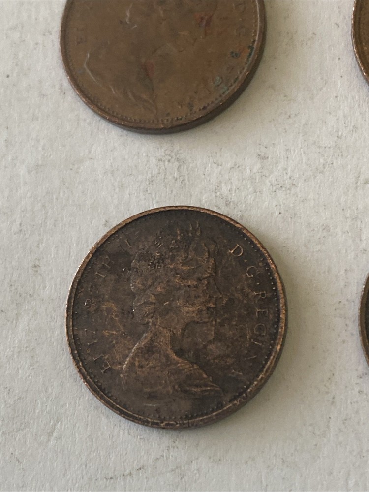 1976 Canada Coins-5 and 1 Cents-Circulated