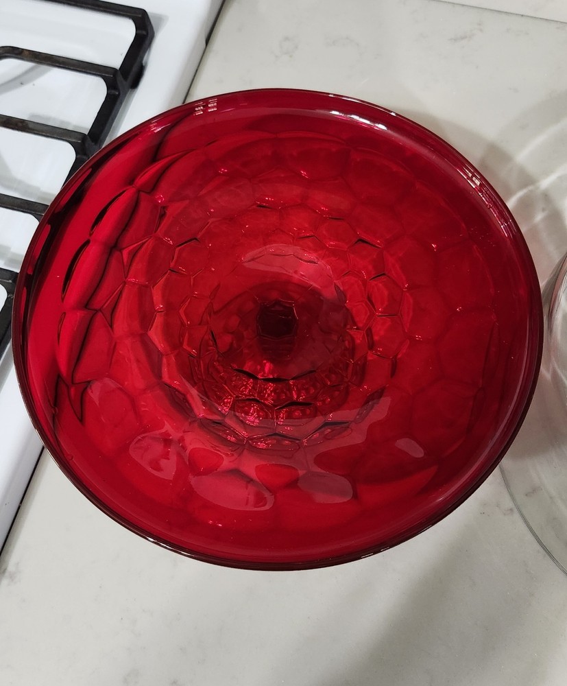 Vintage Viking Ruby Red Georgia Cake Stand Plate