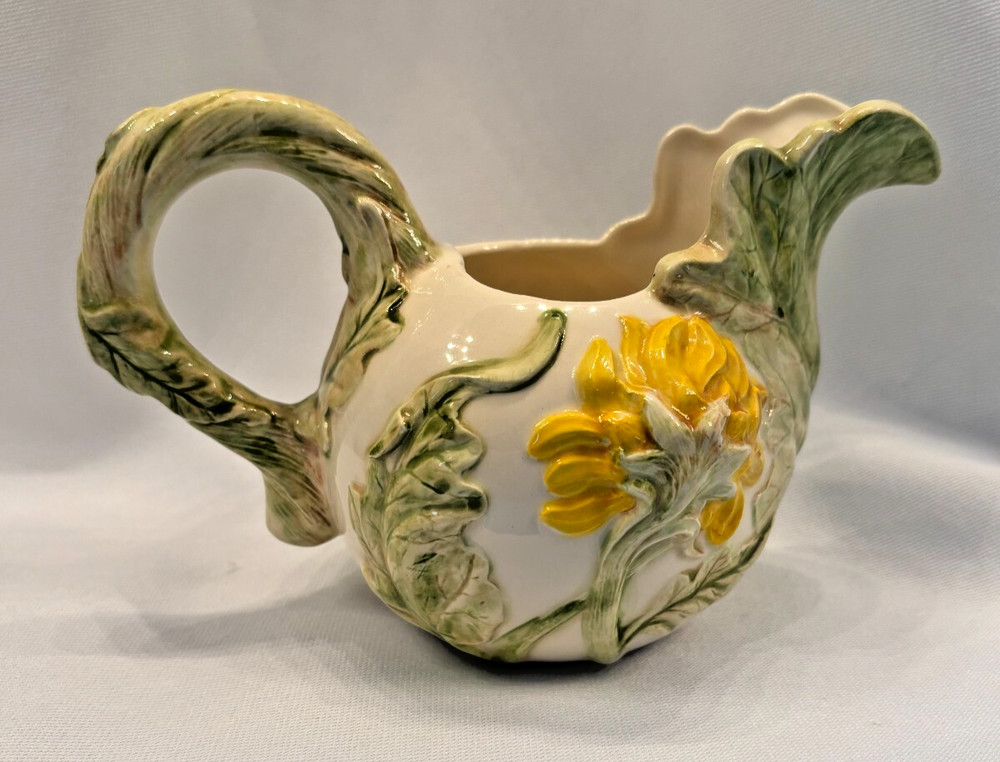 Ceramic Floral Jug Pitcher Duncan Enterprises Ceramic
