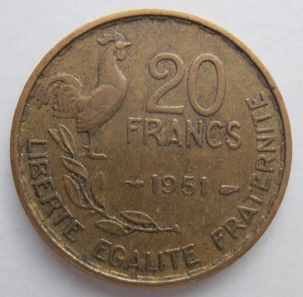 FRANCE 20 FRANCS 1951