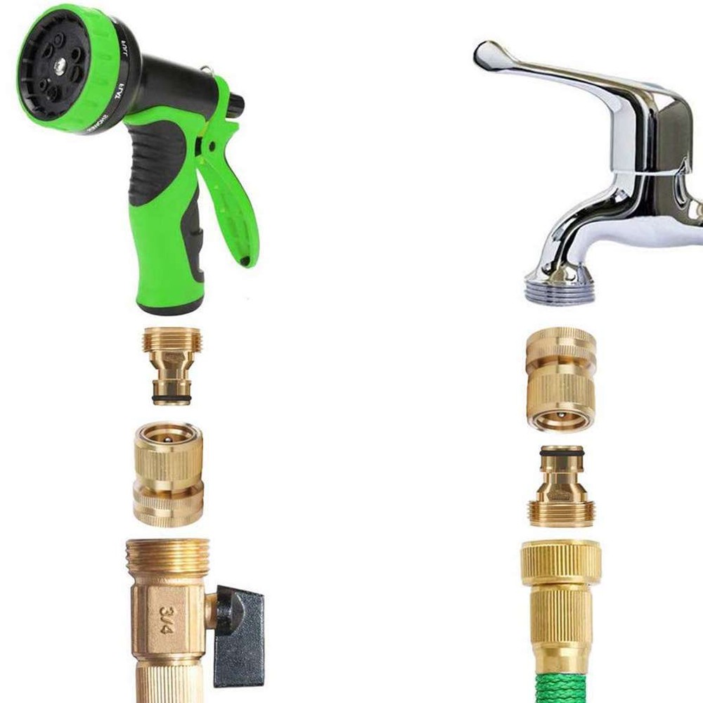 3/4'' Garden Hose Quick Connect Solid Brass Quick Connector Garden Hose Fitting
