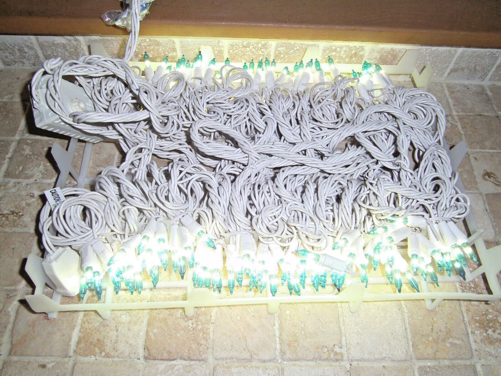 2 Holiday Time Cascading BLUE 150 Icicle Lights Waterfall Motion W/Speed Control