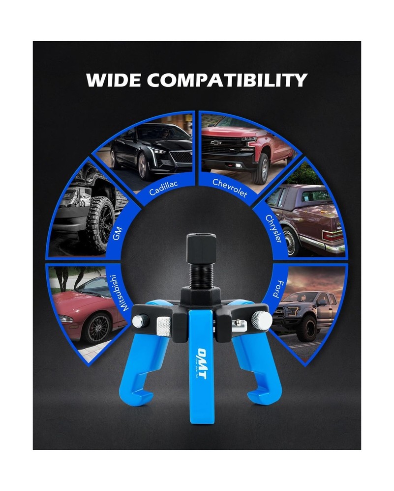 Orion Motor Tech Harmonic Balancer Puller Kit, Adjustable 3-Jaw Puller Set fo...