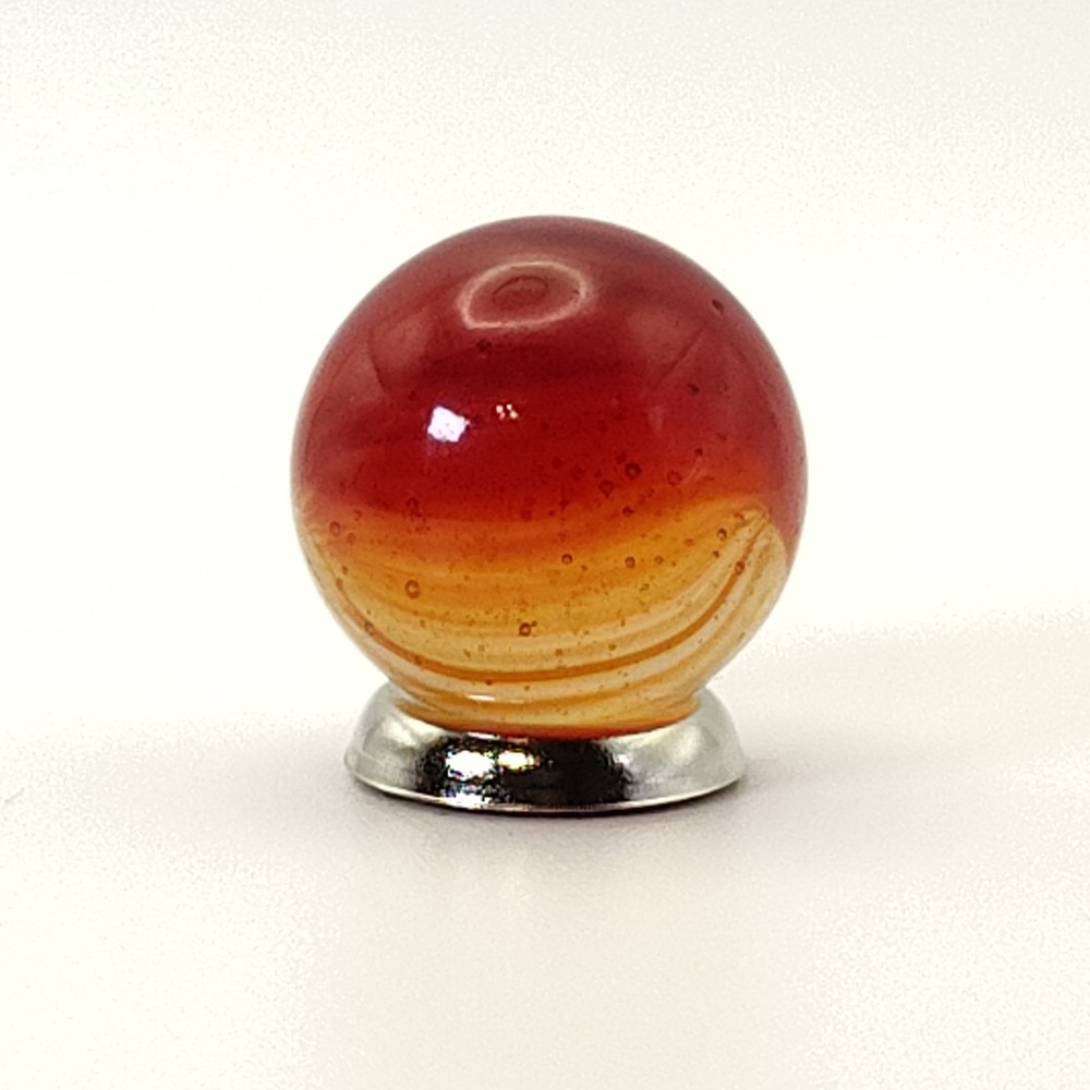 5/8" Master Marble Sunburst Deep Ruby Red & Clear NM+