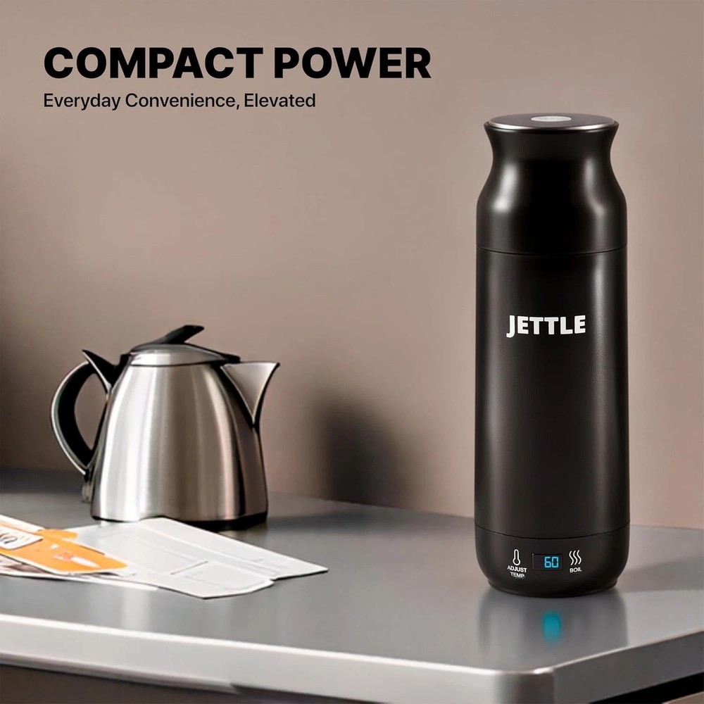 Compact 450ml Electric Kettle - Travel Heater with Temperature Control & LED