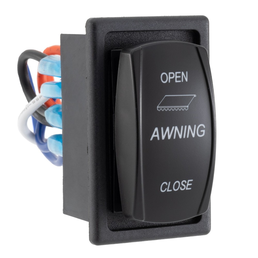 RecPro RV Replacement Awning Switch | 12V DC | 2" H x 1.13" W x 2" D