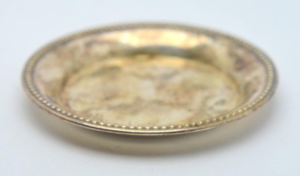 800 SILVER MINIATURE DISH PLATE 12,3 Grams