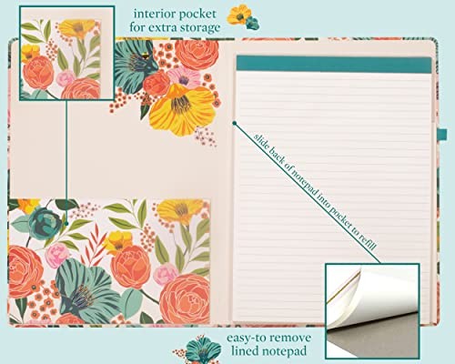 Steel Mill & Co Cute Clipboard Folio with Refillable Lined Notepad and
