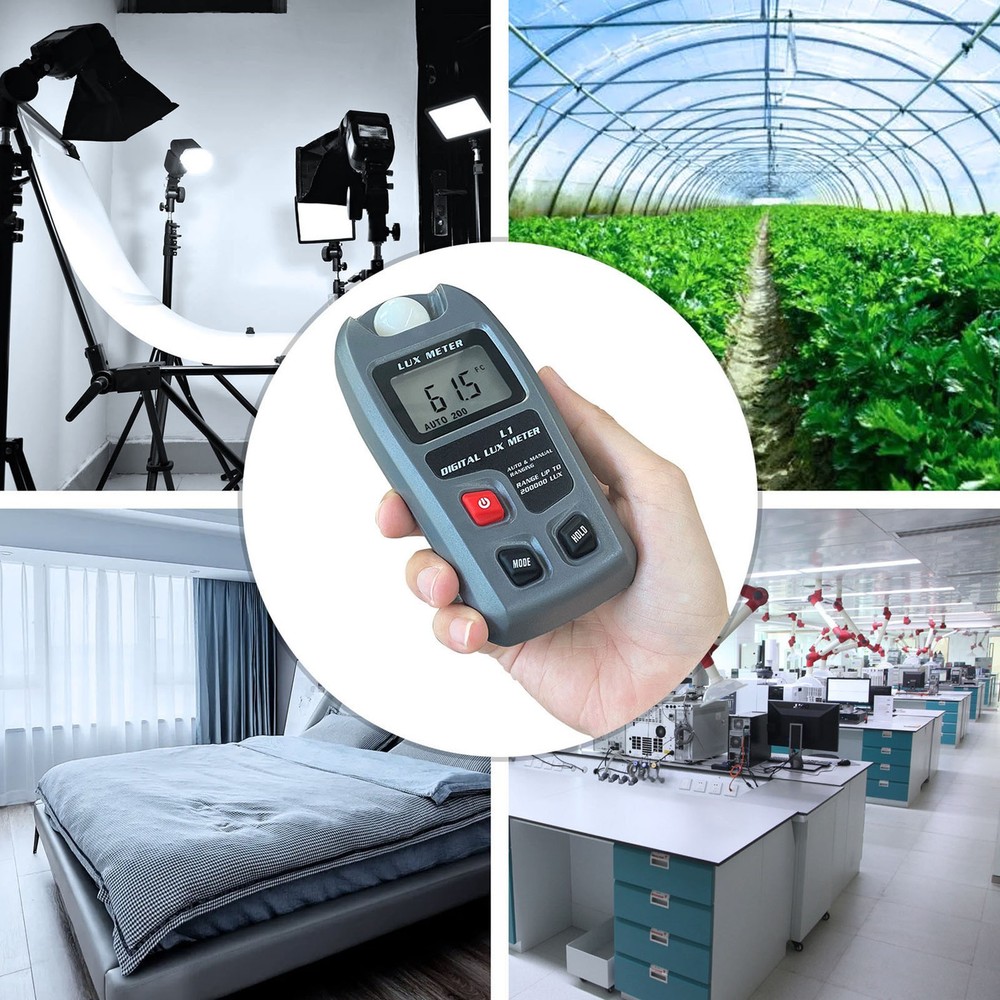 Digital Light Meter Illuminance Tester Luxmeter LCD Display Illuminometer